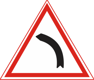 Which of the following indicates "Left Turn Ahead"