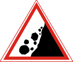 which of the following indicates :LAND SLIDING"