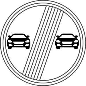 Which of the following indicates " Overtaking is Allowed"?