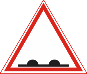 which of the following indicates " UNUSUAL ROAD "?