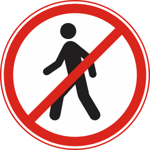 Pedestrians prohibited