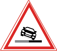 which of the following indicates "SOFT VERGE AHEAD"?