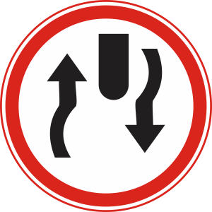 Which of the following indicates 'Two Way Road Ahead"