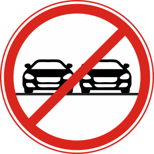 Overtaking is prohibited