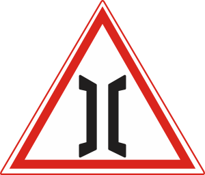 which of the following indicates "NARROW BRIDGE"?